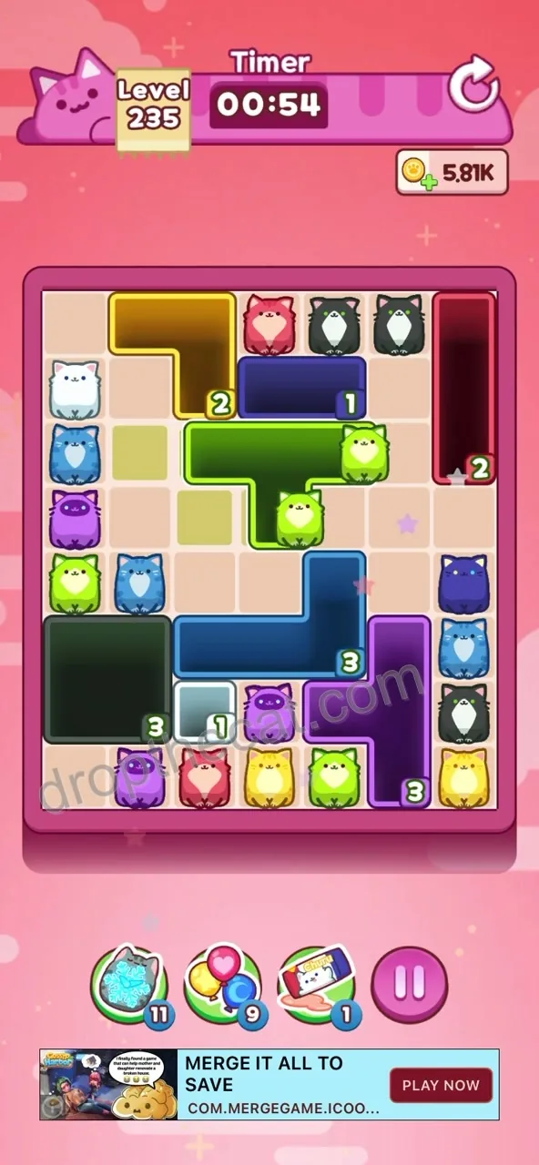 Drop The Cat Level 235 step 2