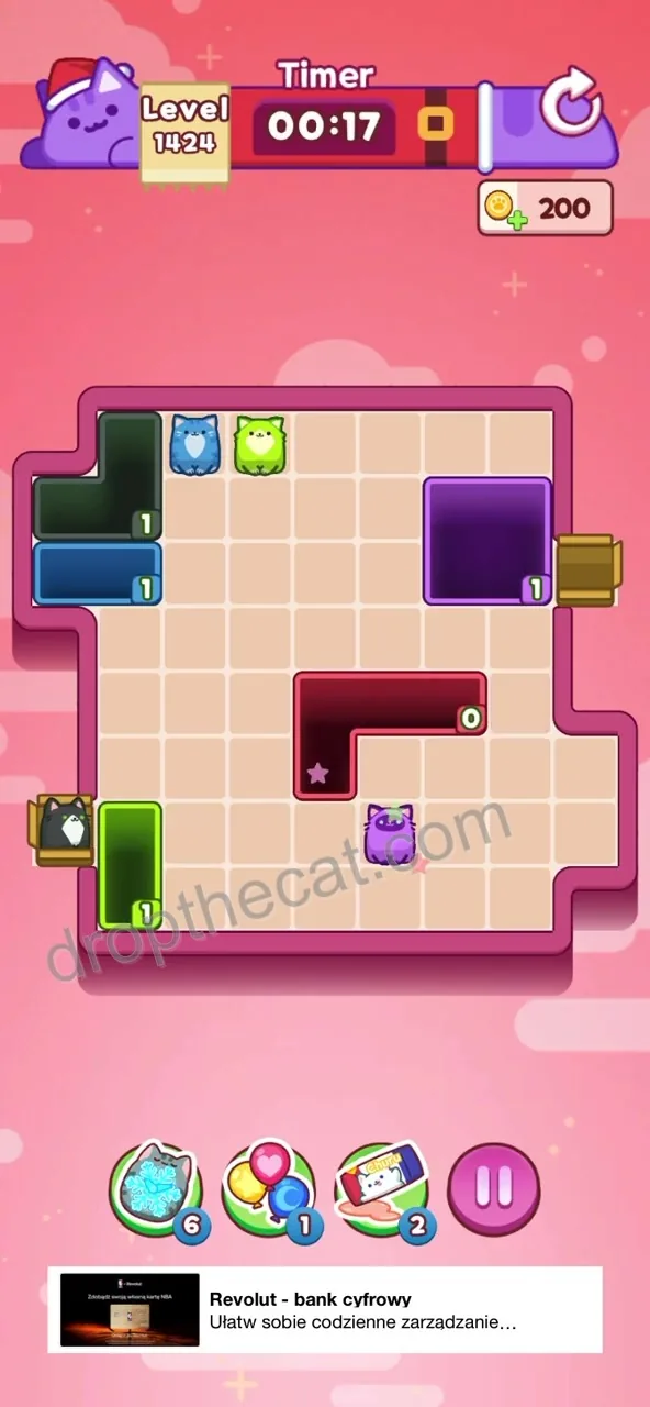Drop The Cat Level 1424 step 3