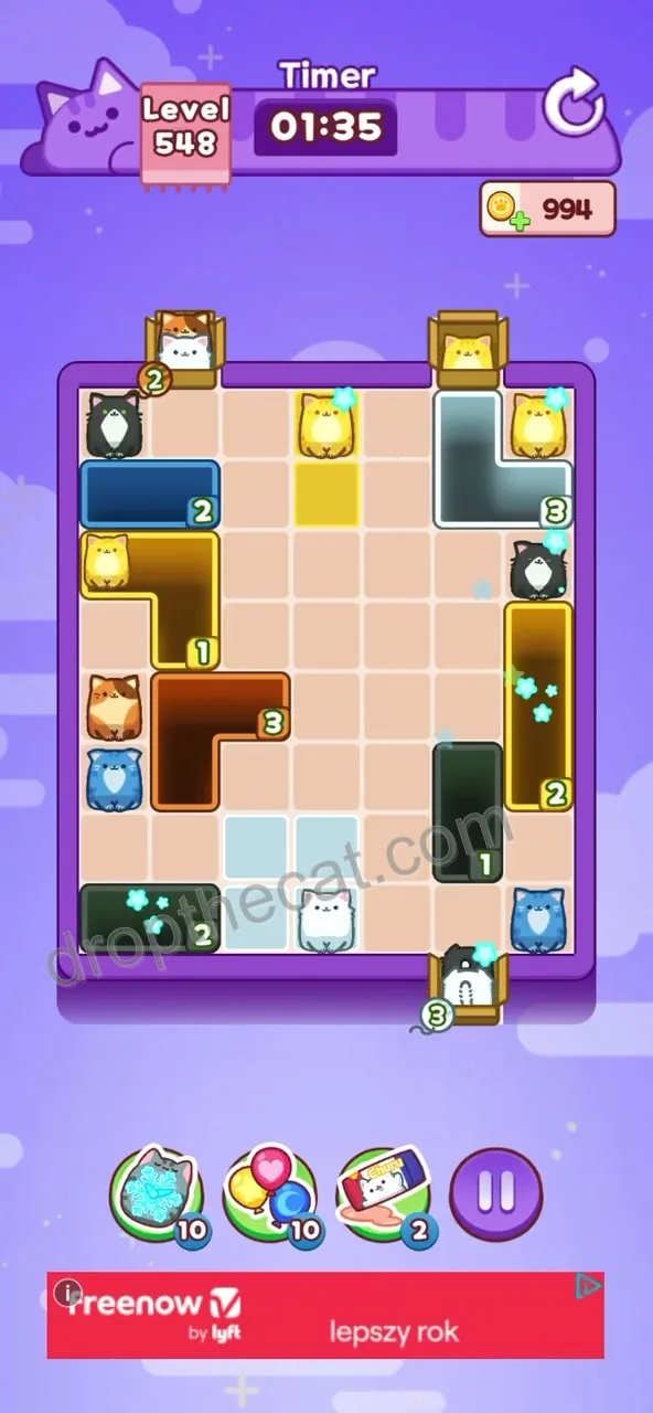 Drop The Cat Level 548 step 1
