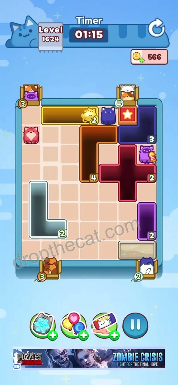 Drop The Cat Level 1624 step 3