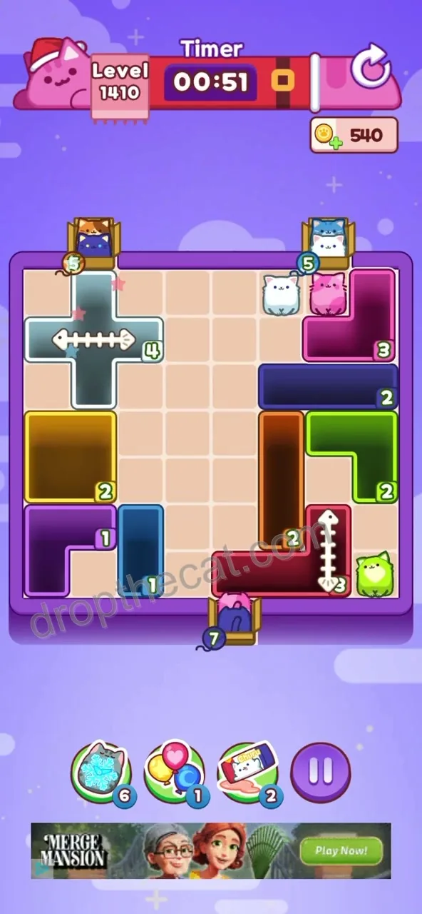 Drop The Cat Level 1410 step 2