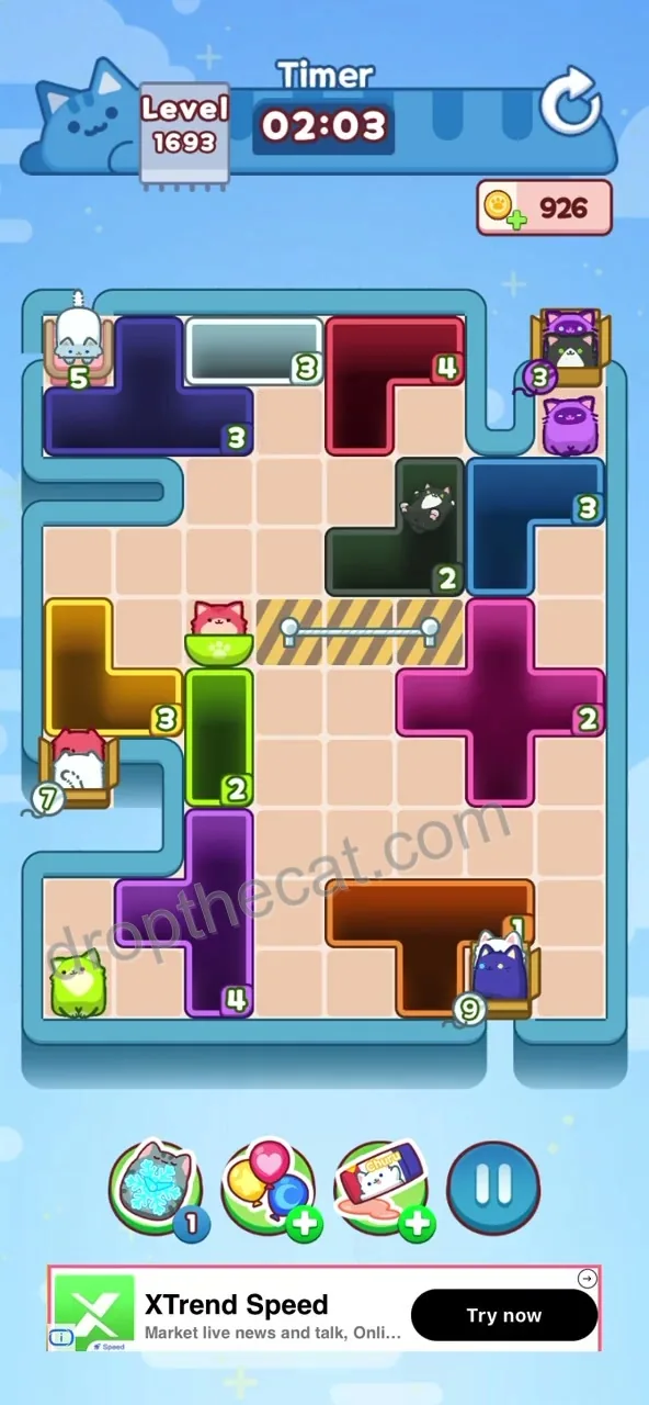 Drop The Cat Level 1693 step 2