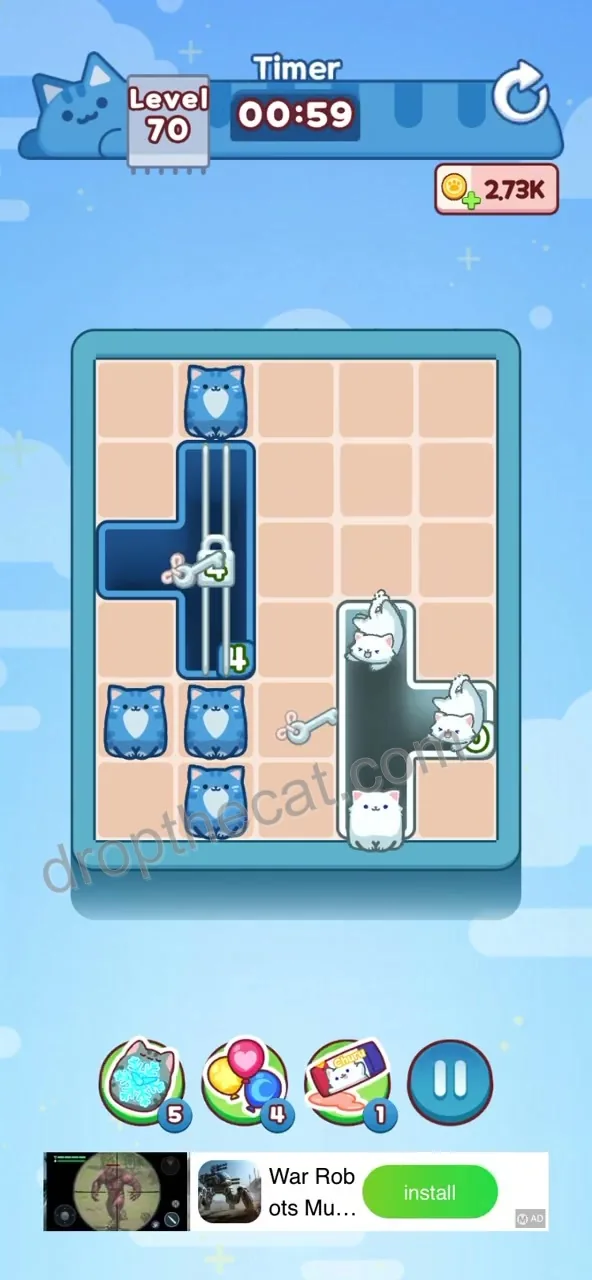 Drop The Cat Level 70