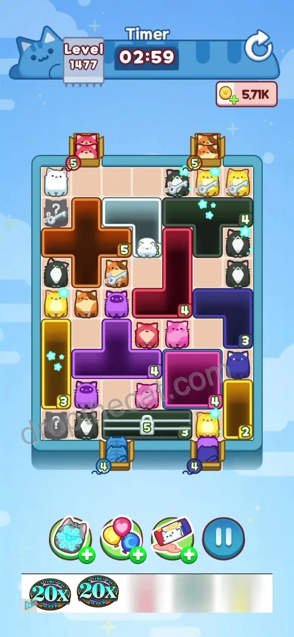 Drop The Cat Level 1477
