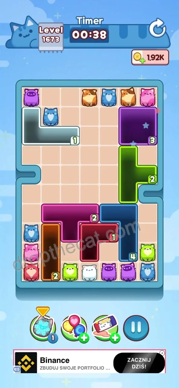 Drop The Cat Level 1673 step 2