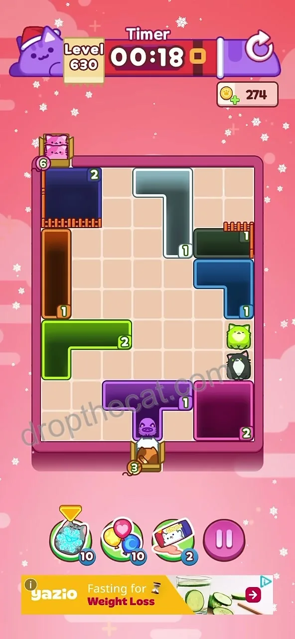 Drop The Cat Level 630 step 3