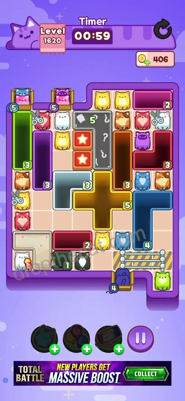 Drop The Cat Level 1620