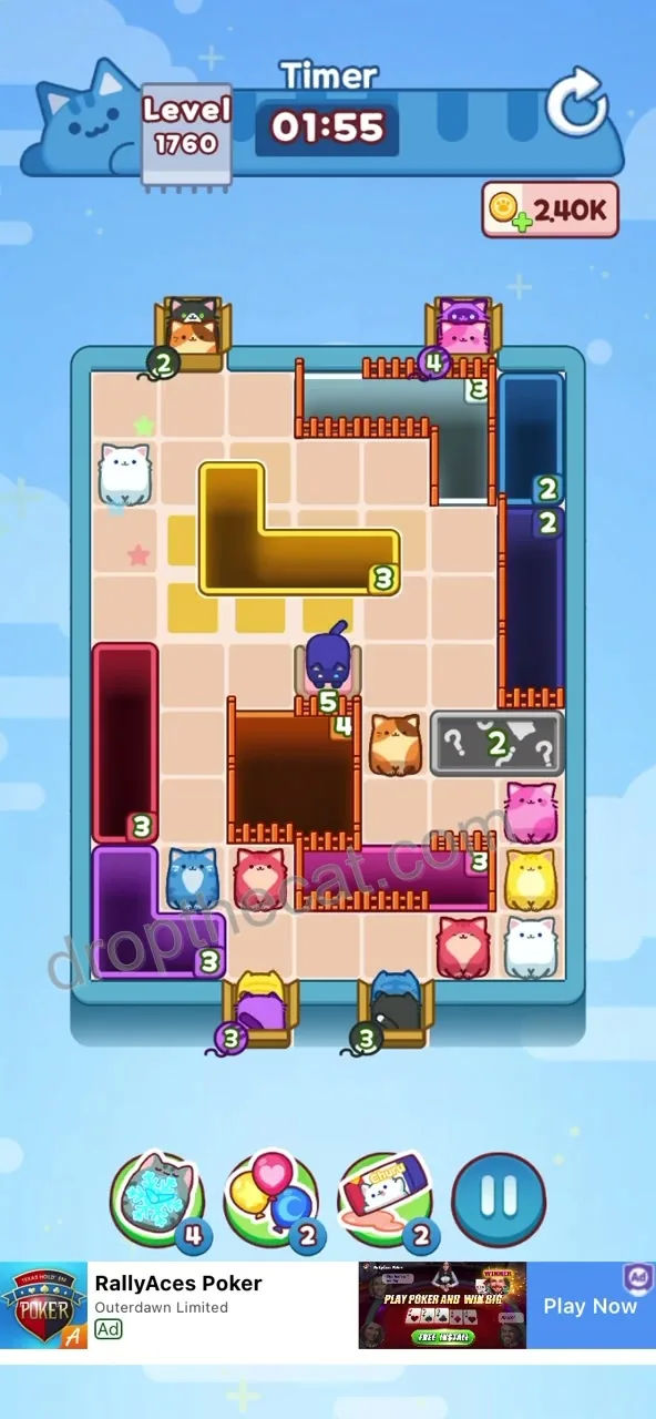 Drop The Cat Level 1760 step 2