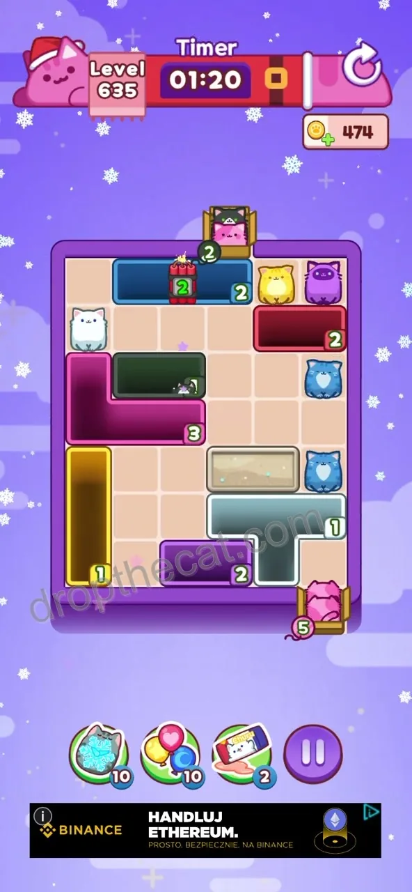 Drop The Cat Level 635 step 2