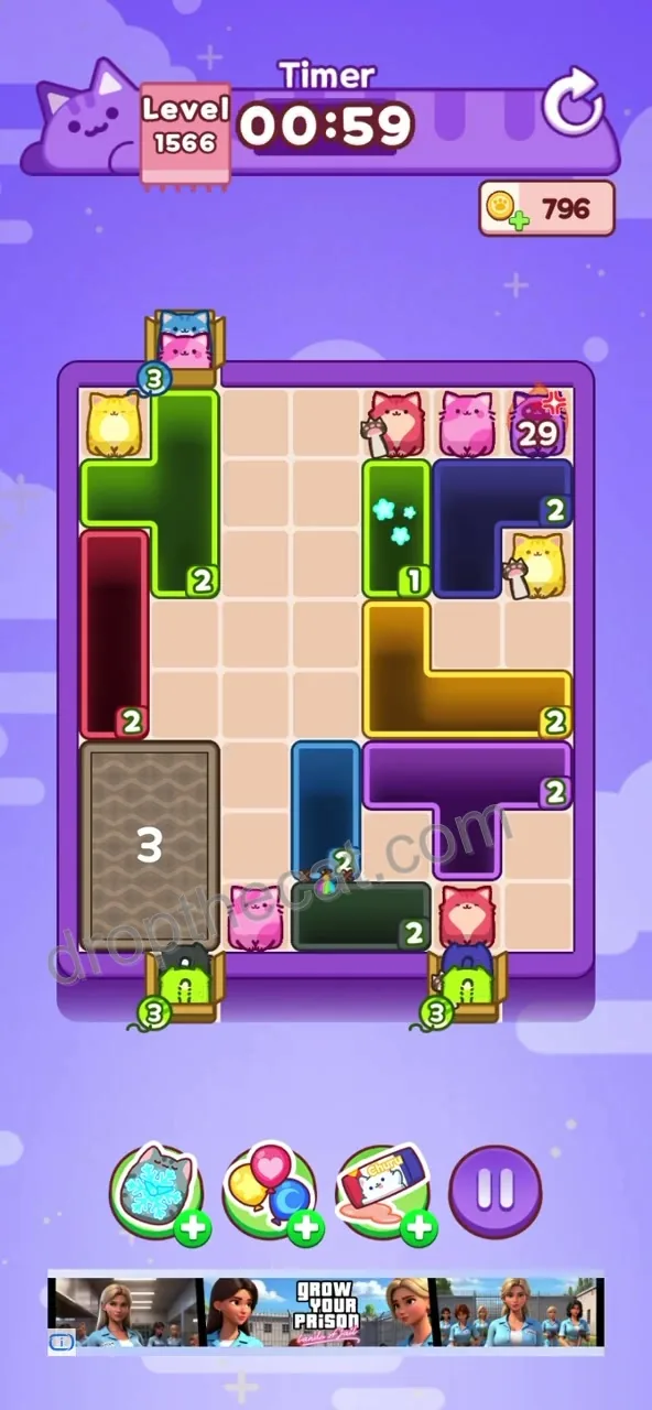 Drop The Cat Level 1566 step 3