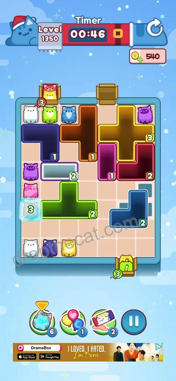 Drop The Cat Level 1350 step 2