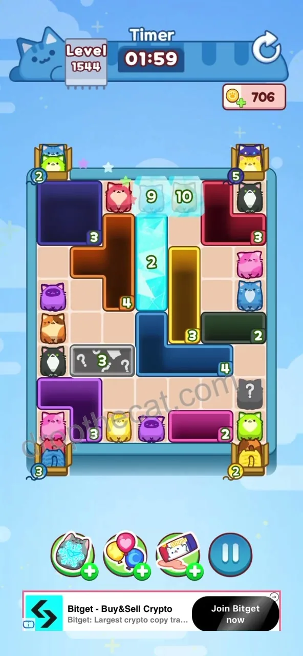Drop The Cat Level 1544