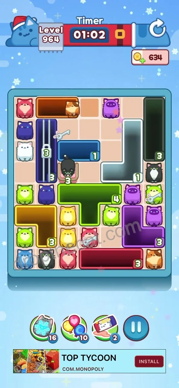 Drop The Cat Level 964 step 1