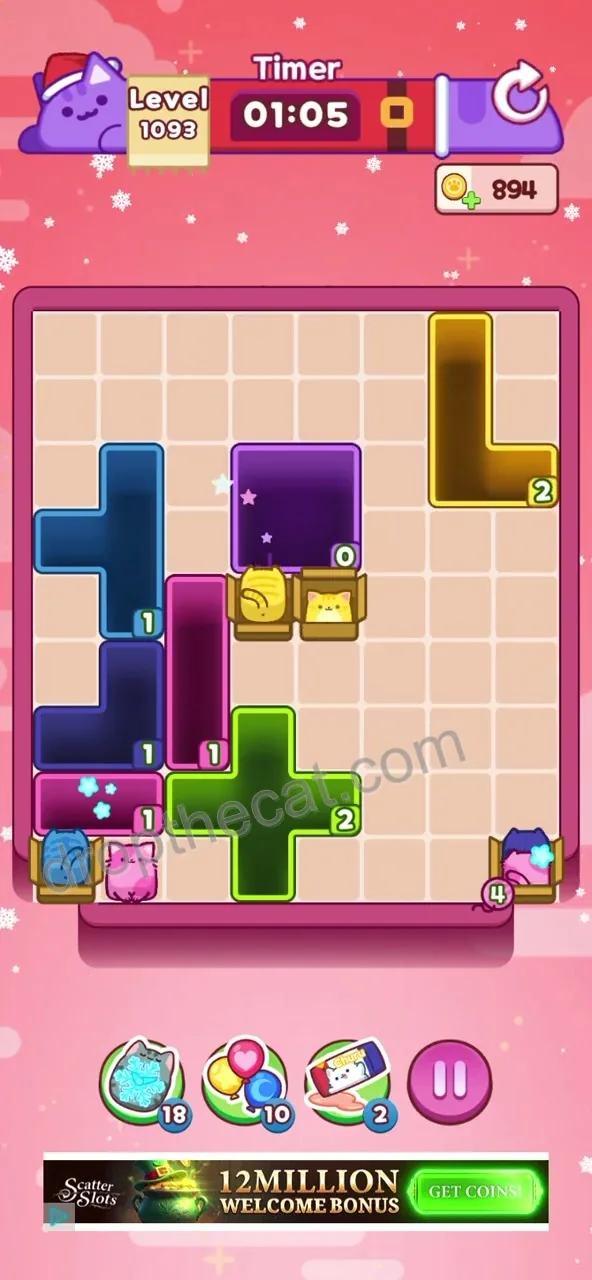 Drop The Cat Level 1093 step 3
