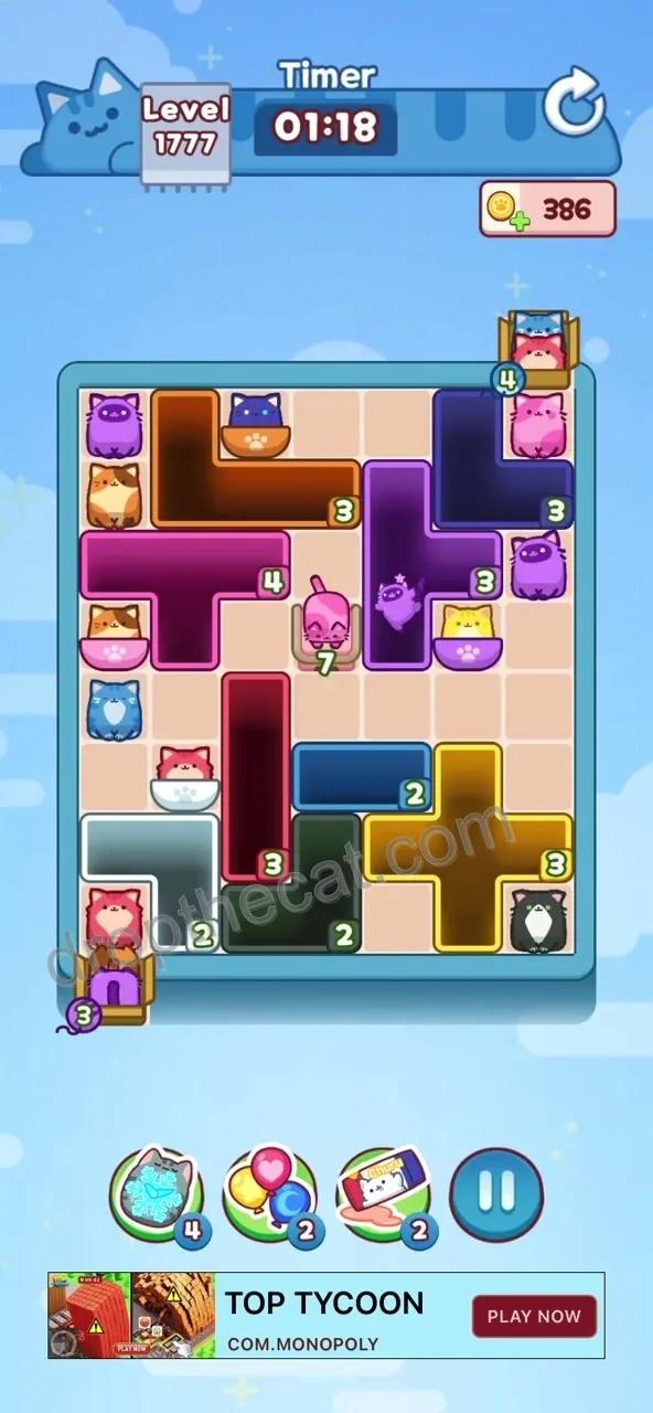 Drop The Cat Level 1777 step 1