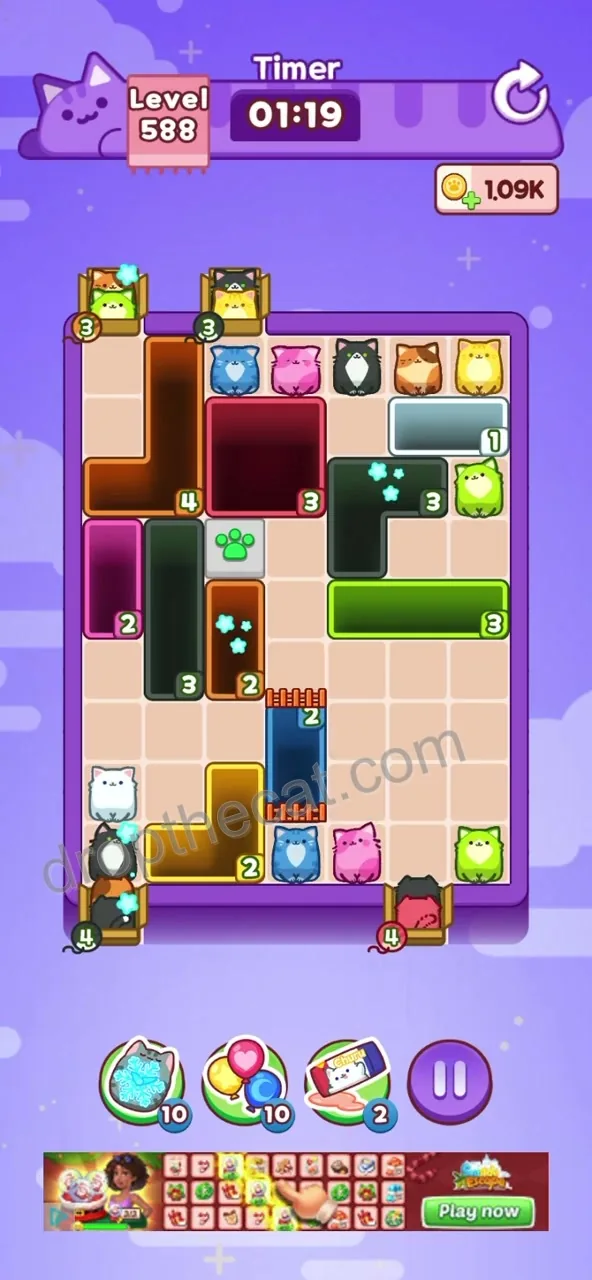 Drop The Cat Level 588 step 3