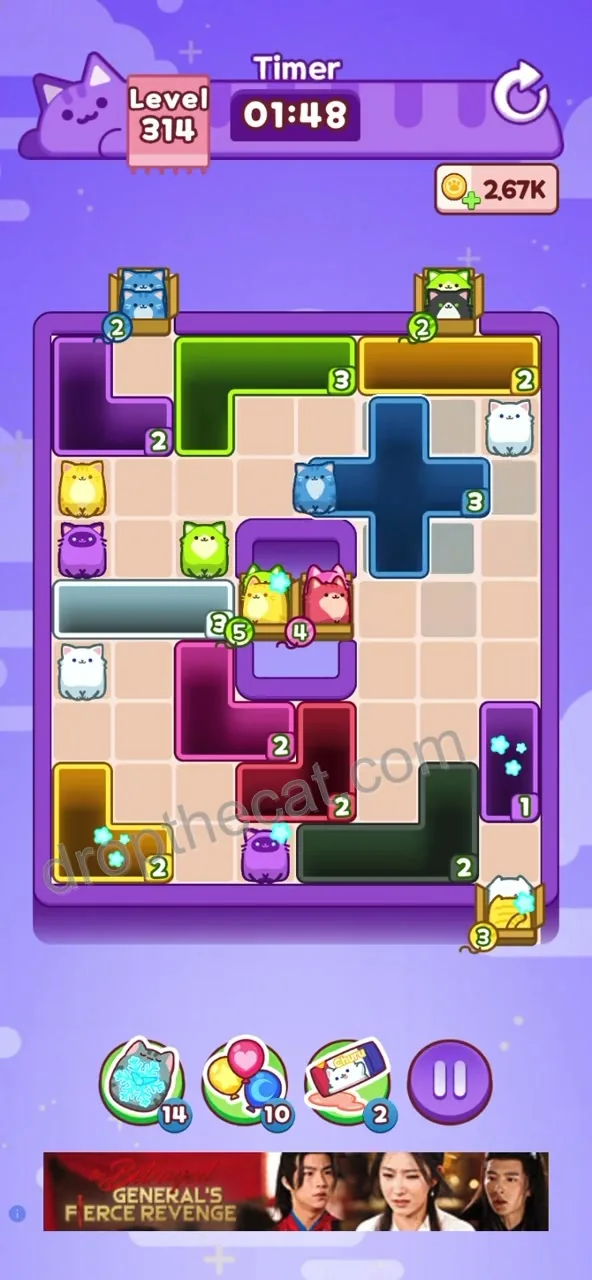 Drop The Cat Level 314 step 1
