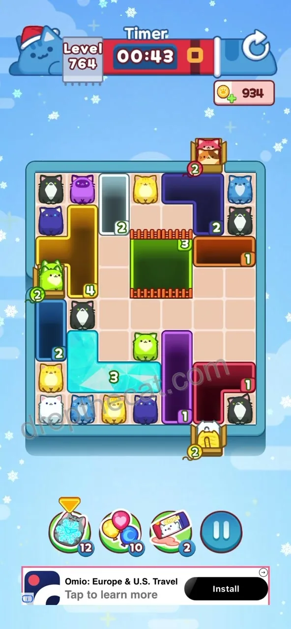 Drop The Cat Level 764 step 1