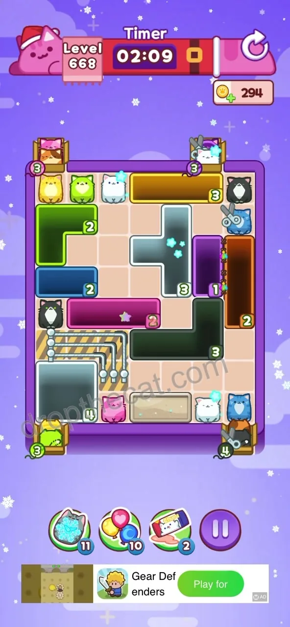 Drop The Cat Level 668 step 1
