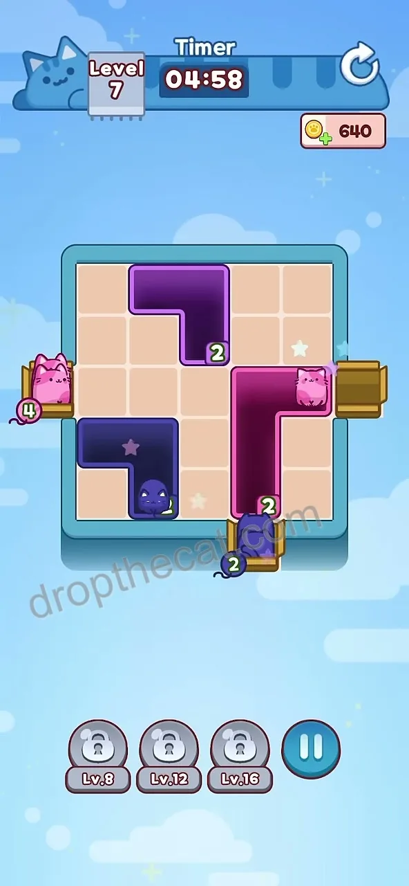 Drop The Cat Level 7 step 1