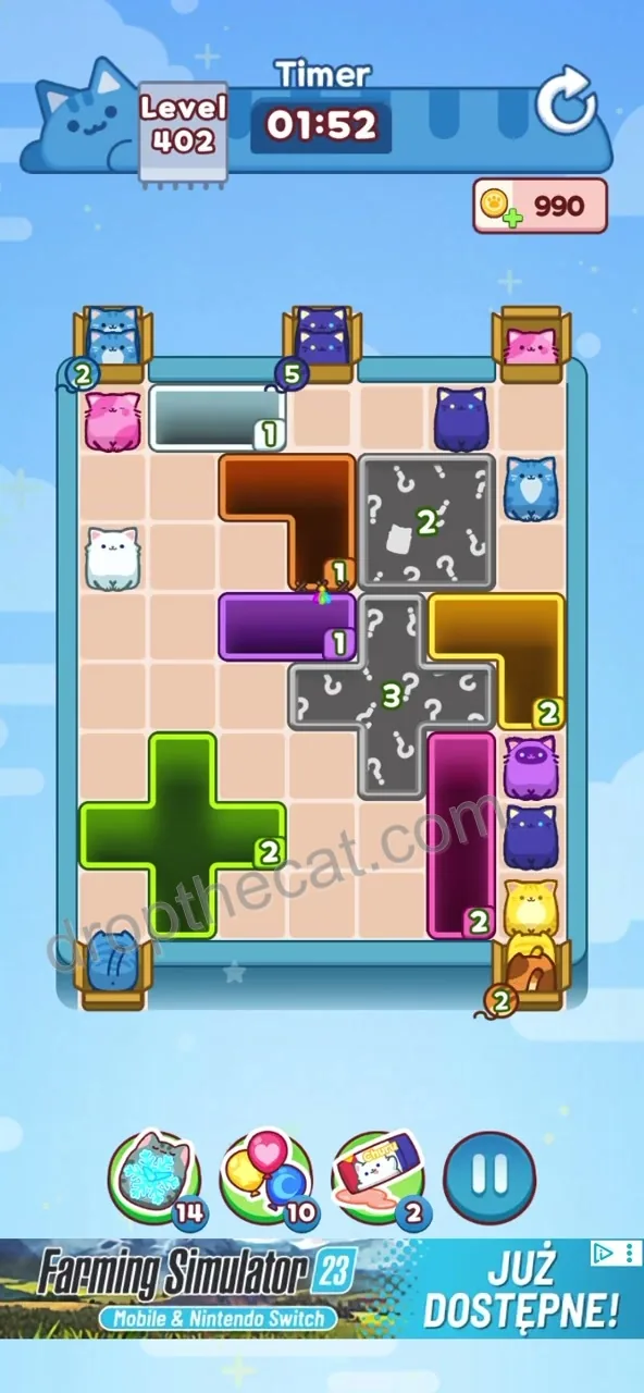 Drop The Cat Level 402 step 1