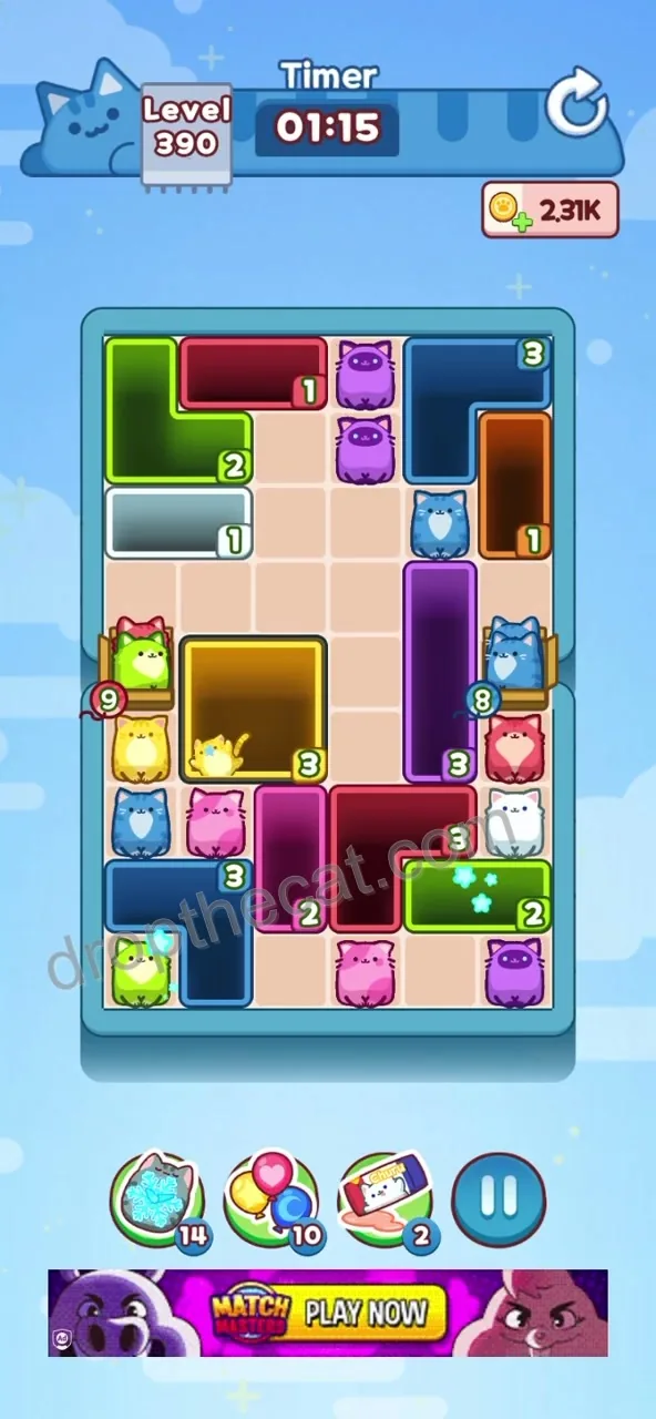 Drop The Cat Level 390 step 1