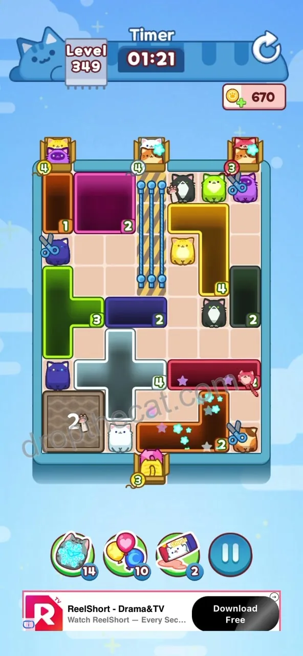 Drop The Cat Level 349 step 1