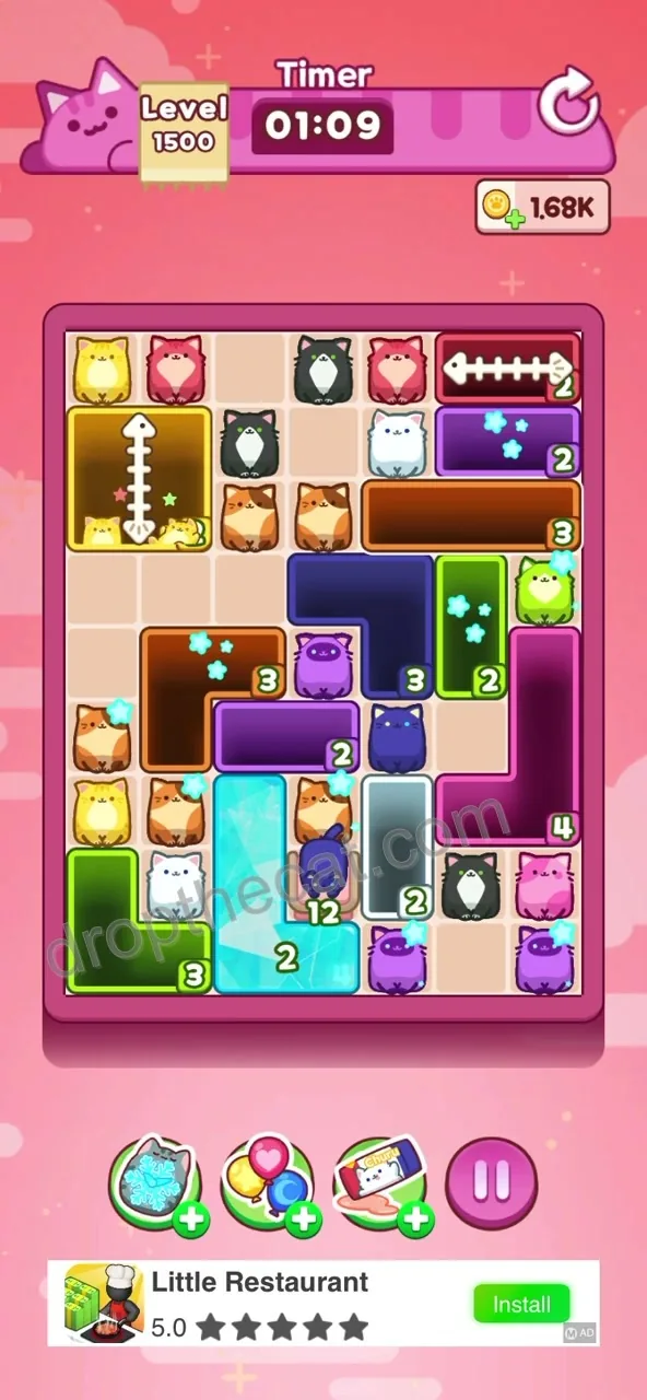 Drop The Cat Level 1500