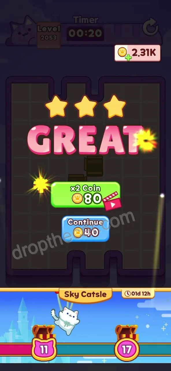 Drop The Cat Level 2053 step 4