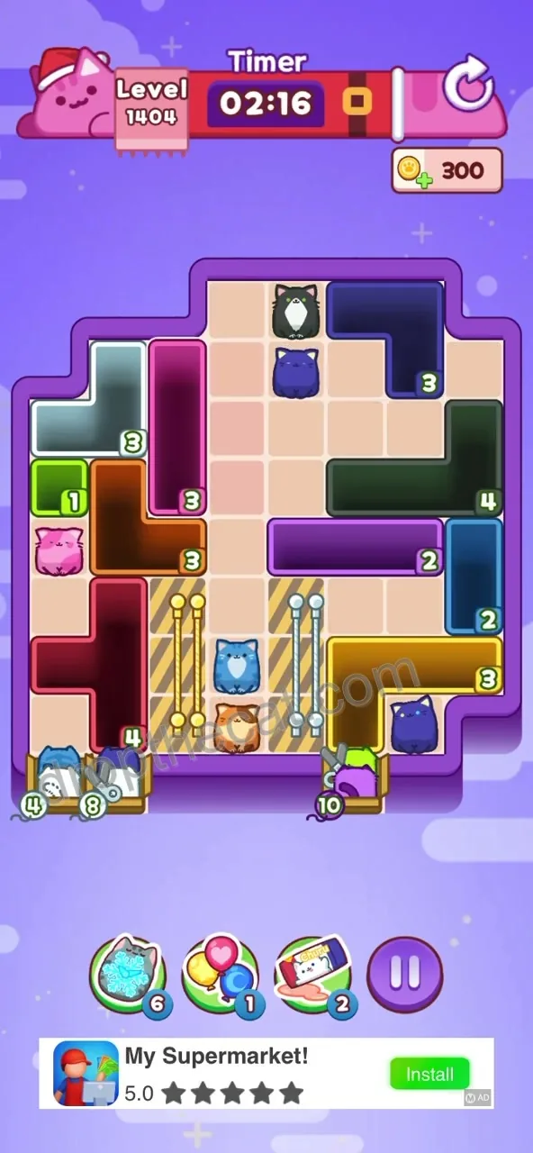 Drop The Cat Level 1404 step 1