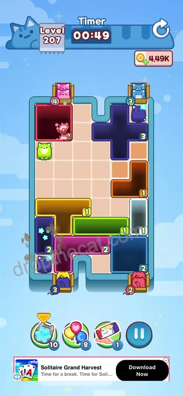 Drop The Cat Level 207 step 3