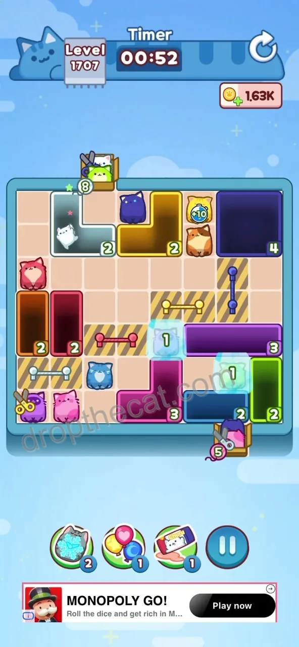 Drop The Cat Level 1707 step 1