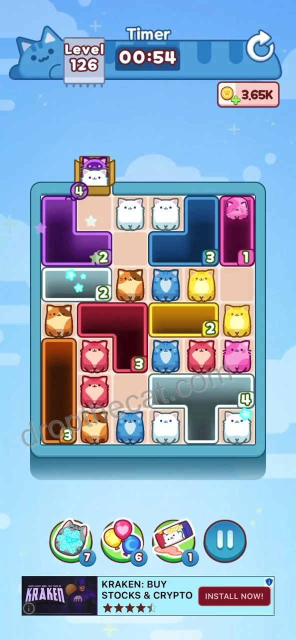 Drop The Cat Level 126 step 1