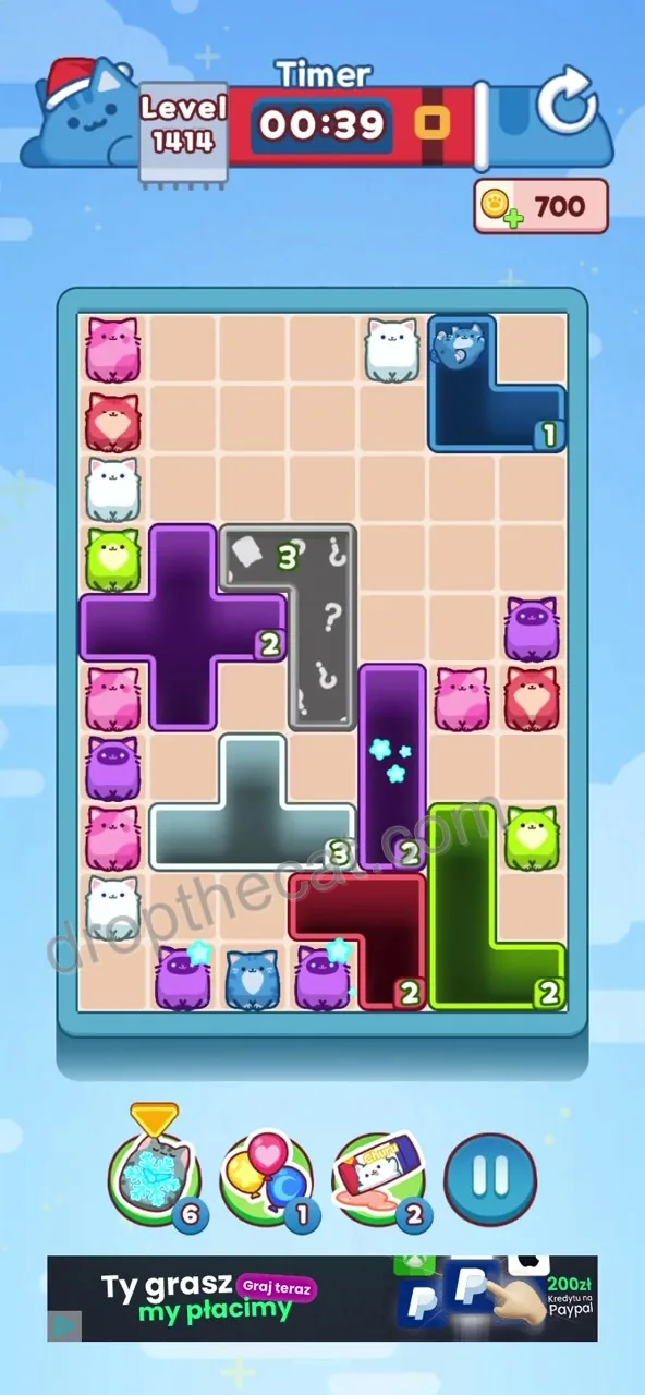 Drop The Cat Level 1414 step 2