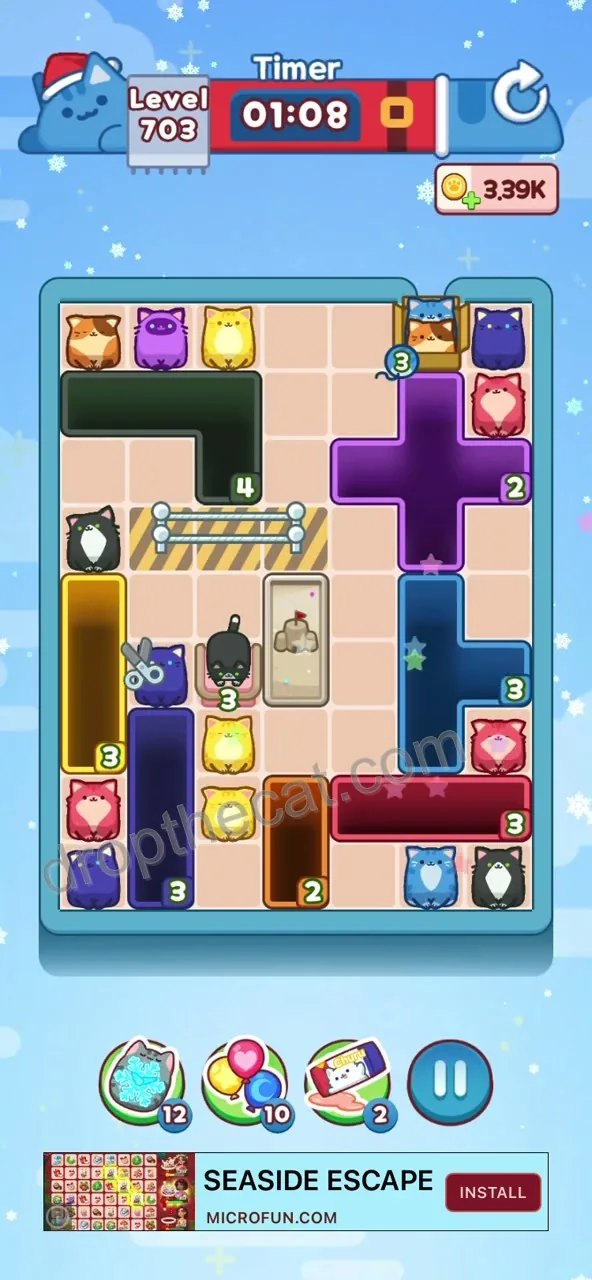 Drop The Cat Level 703 step 1