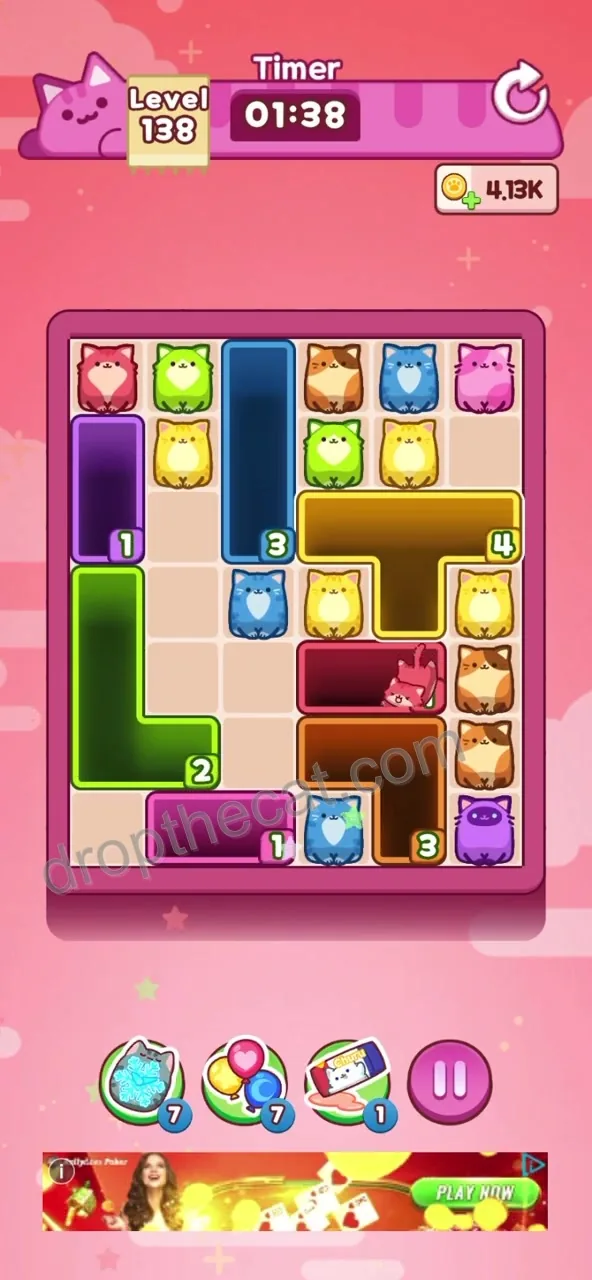 Drop The Cat Level 138 step 2